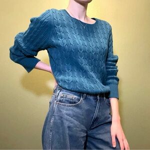 St. John's Bay Teal Cable Knit Sweater